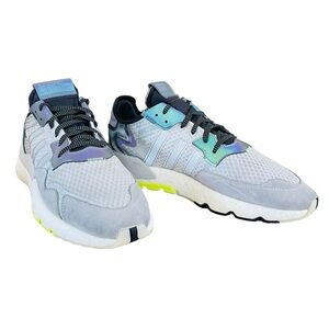 ADIDAS Nite Jogger Sneaker  Evm 004001 
Grey, Silver Metallic Opalescent Size 12